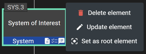 Update Elements Context Menu