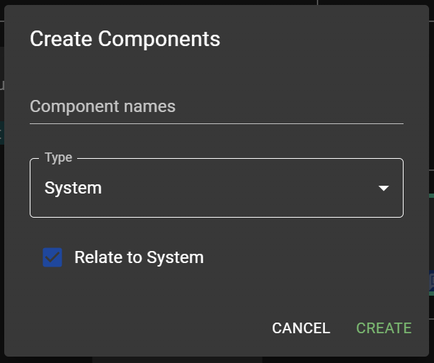 Create Elements Dialog