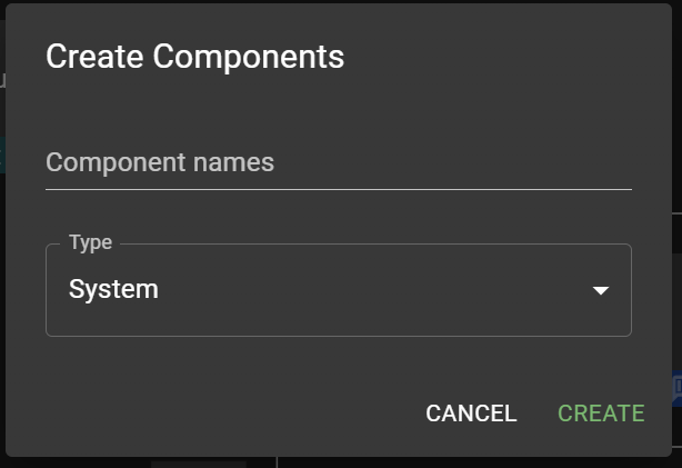 Create Elements Dialog